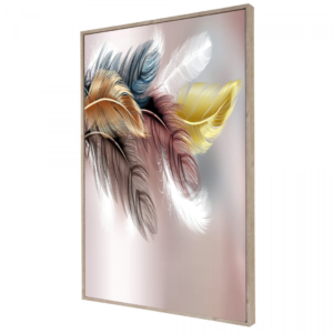 Tableau décoratif Plumes multicolores : Vibrance sur toile – Image 3