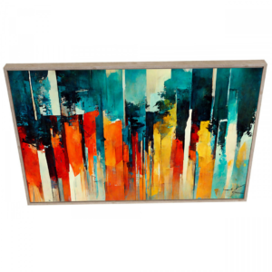 Tableau décoratif Mélodie colorée : toile multicolore abstraite – Image 3