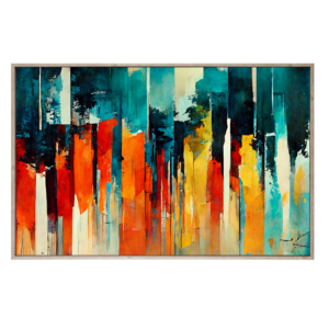 Tableau décoratif Mélodie colorée : toile multicolore abstraite – Image 4